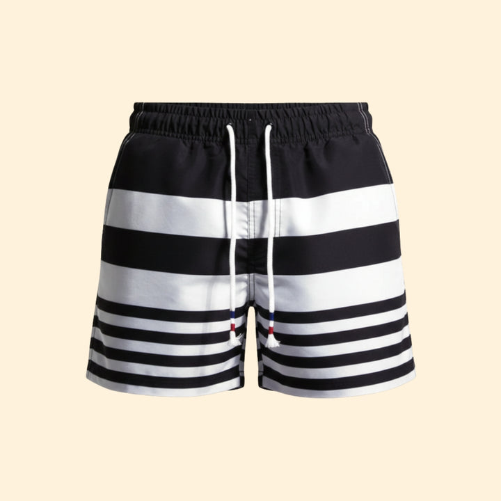 Men's Striped Swim Trunks