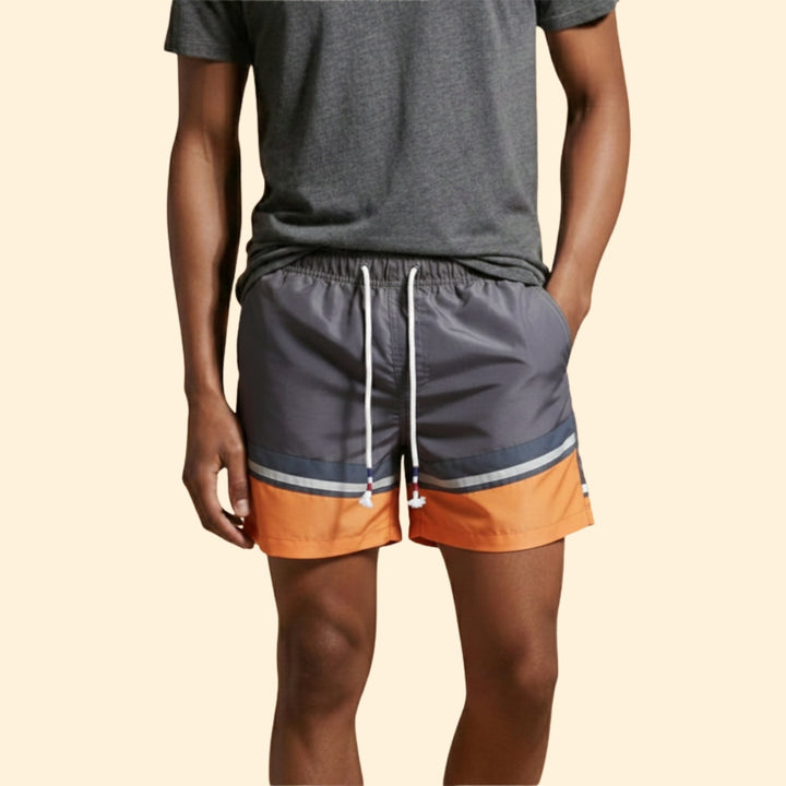 Men's Striped Swim Trunks