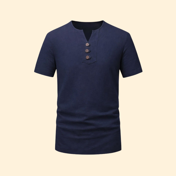 Men's Stylish Henley Neck T-shirt