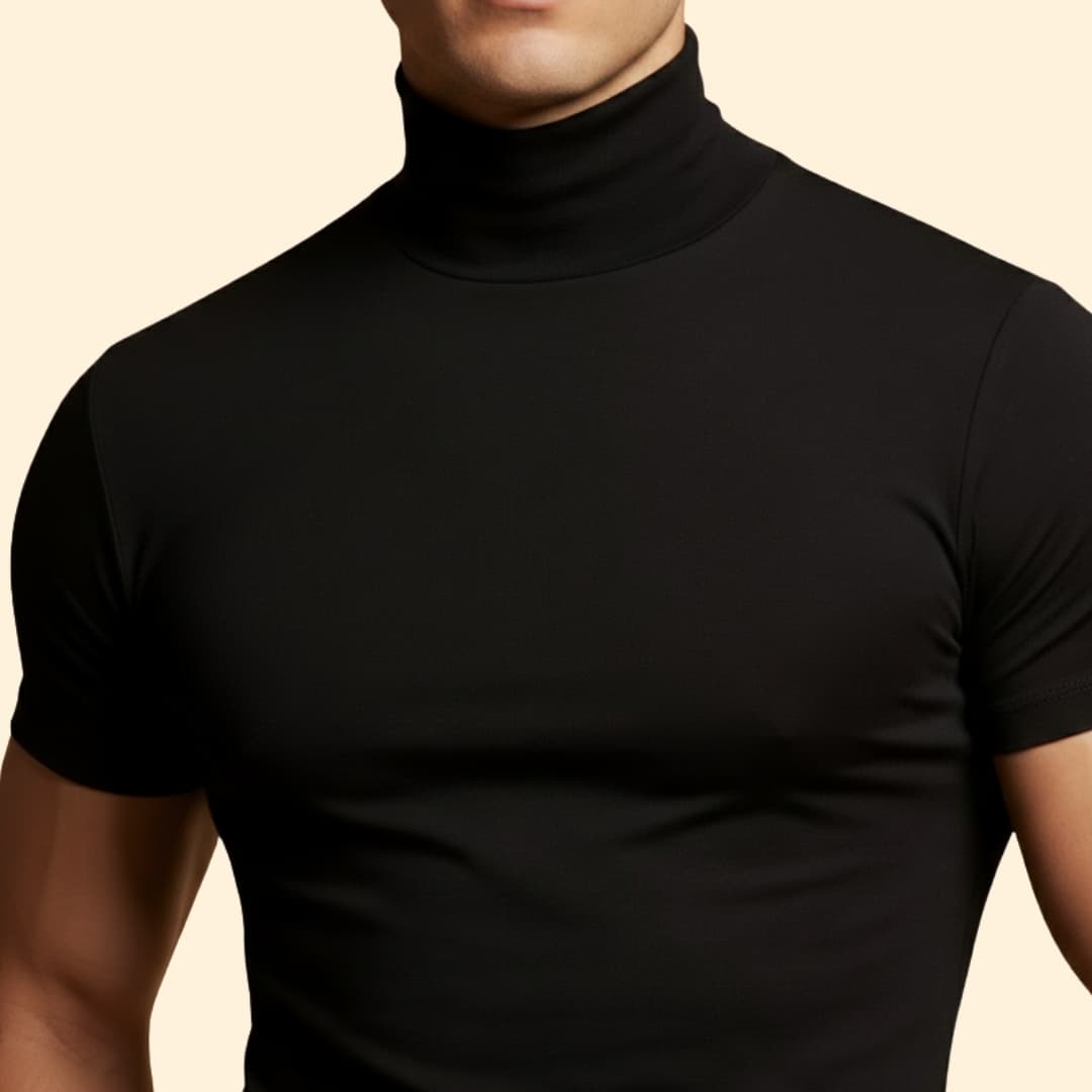 Men's Stylish Mock Neck Tee