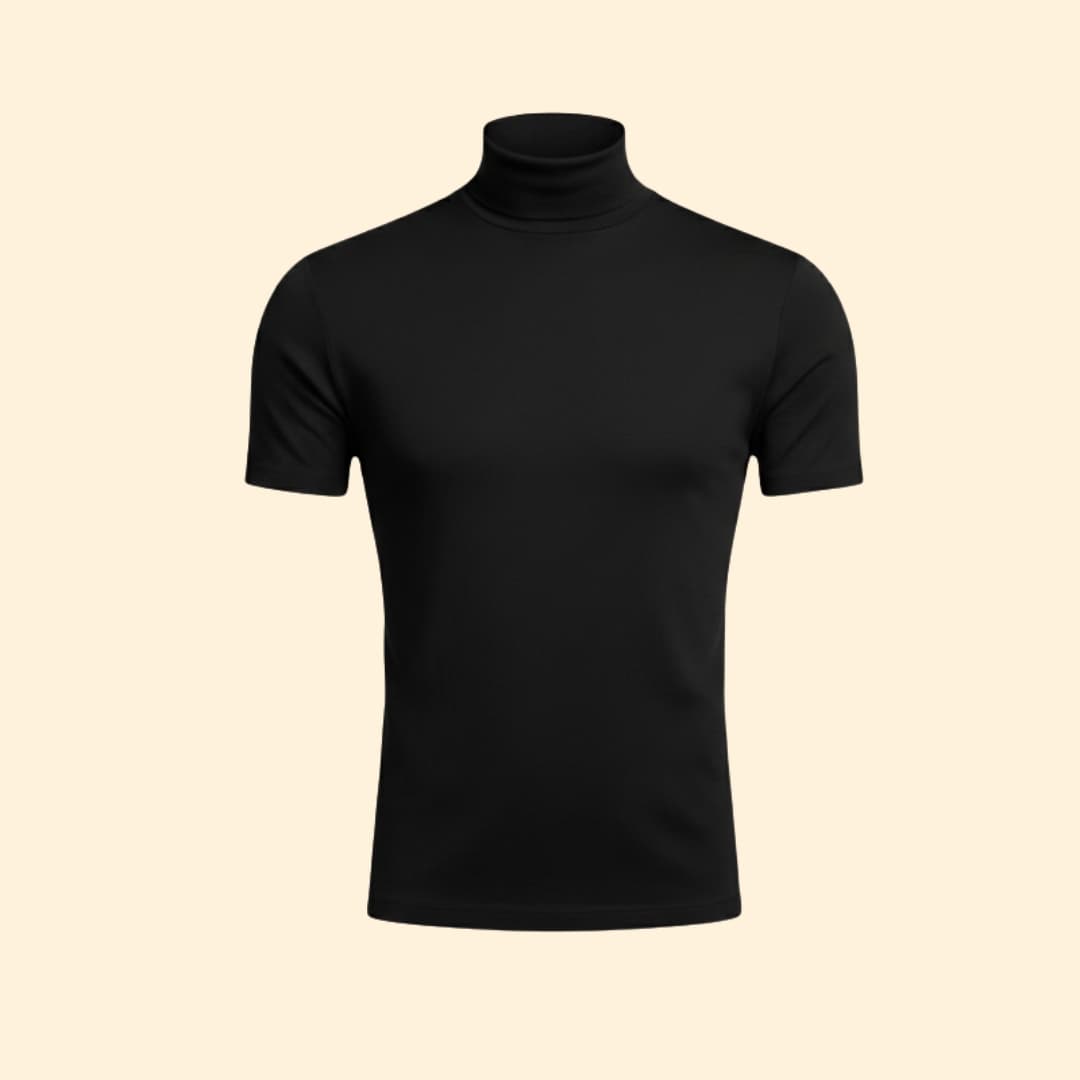Men's Stylish Mock Neck Tee – Taviora
