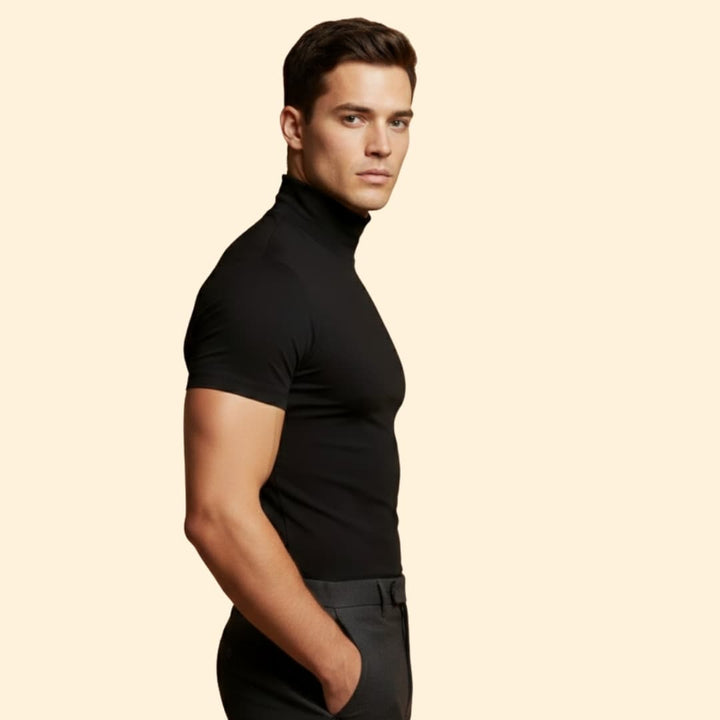 Men's Stylish Mock Neck Tee