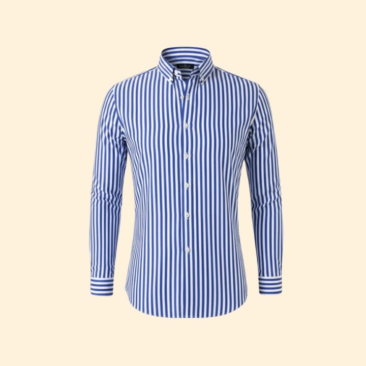 Men's Stylish Striped Shirt with Long Sleeves