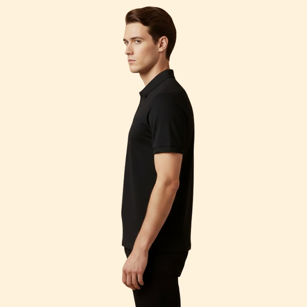 Men's Stylish Zip-Up Polo