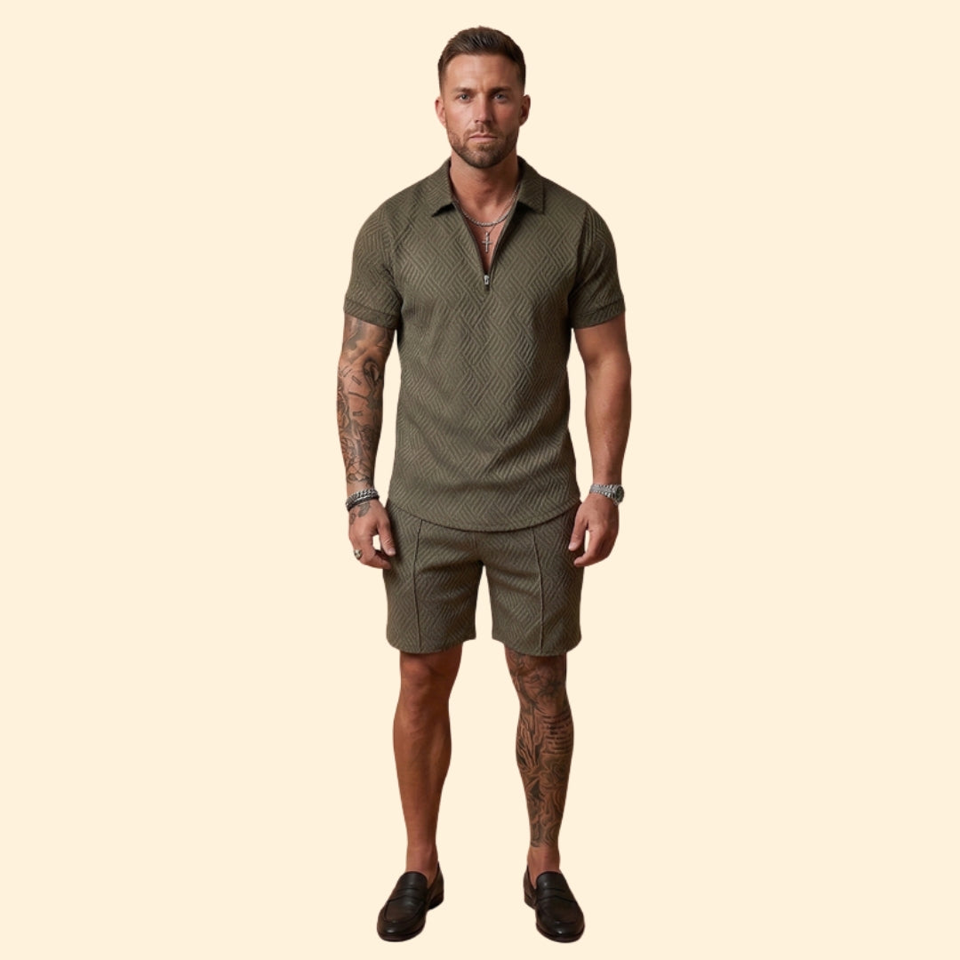 Men’s Stylish Zip-Up Set