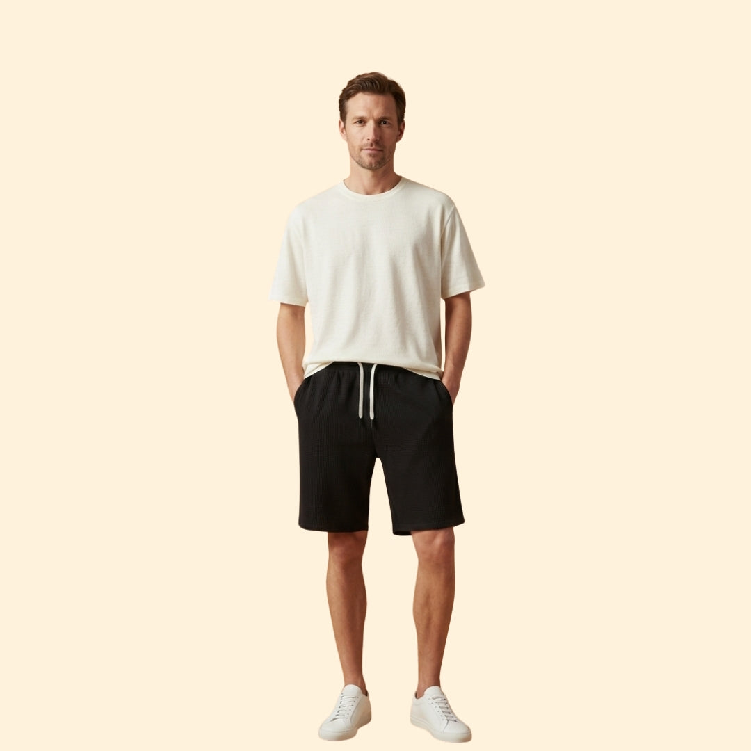 Men’s Textured Drawstring Shorts
