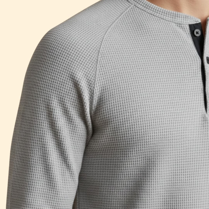 Men's Textured Henley T-shirt