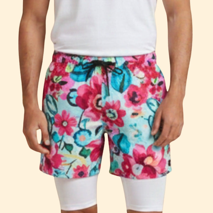 Men's Tropical Print Shorts