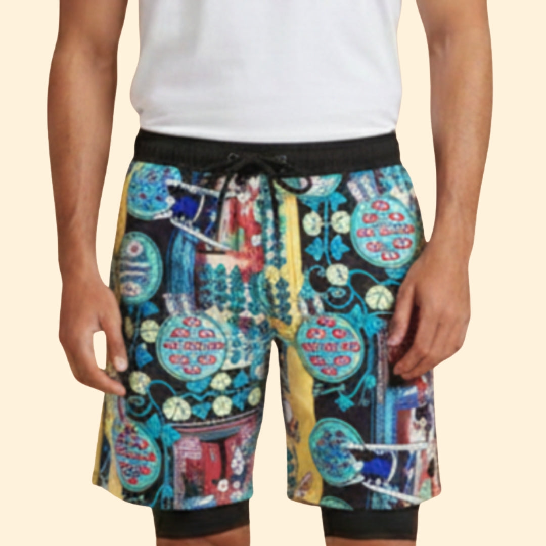 Men's Tropical Print Shorts