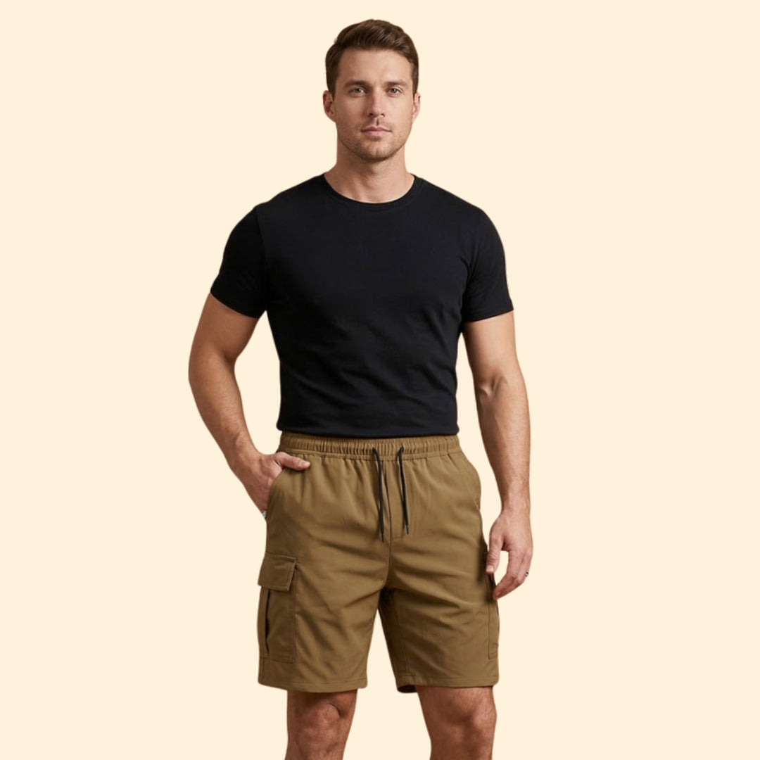 Men's Utility Drawstring Cargo Shorts