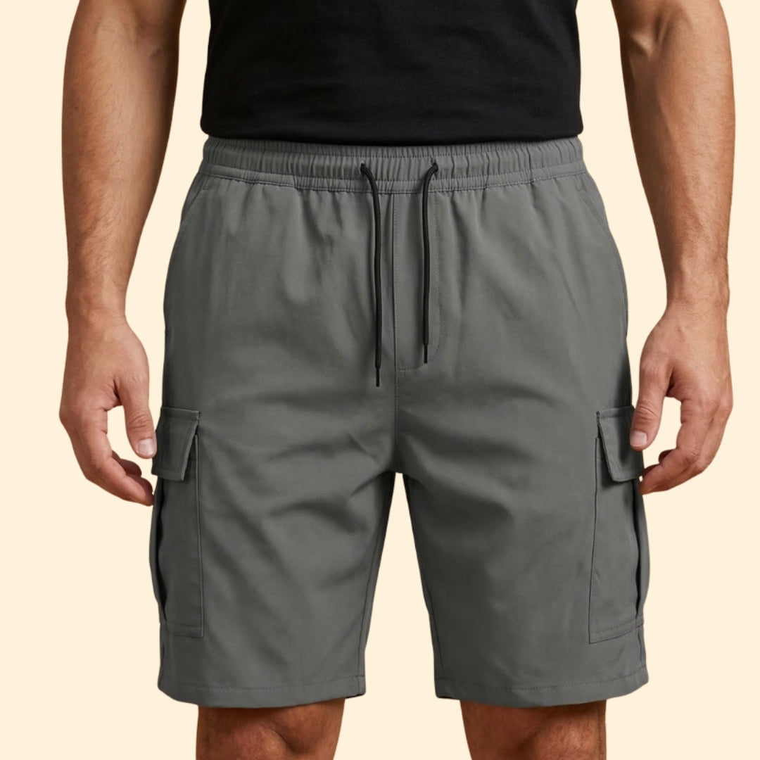 Men's Utility Drawstring Cargo Shorts