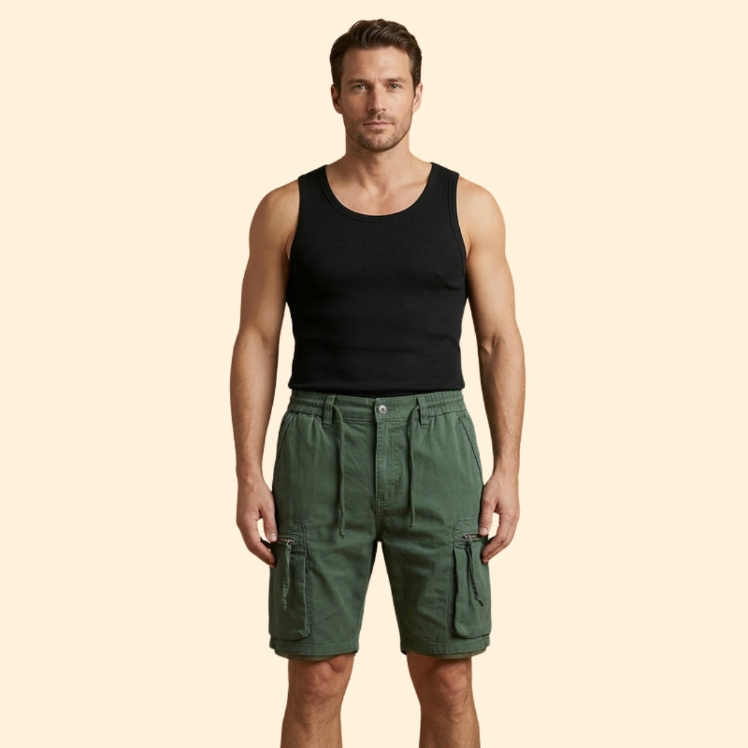 Men's Utility Zipper Cargo Shorts