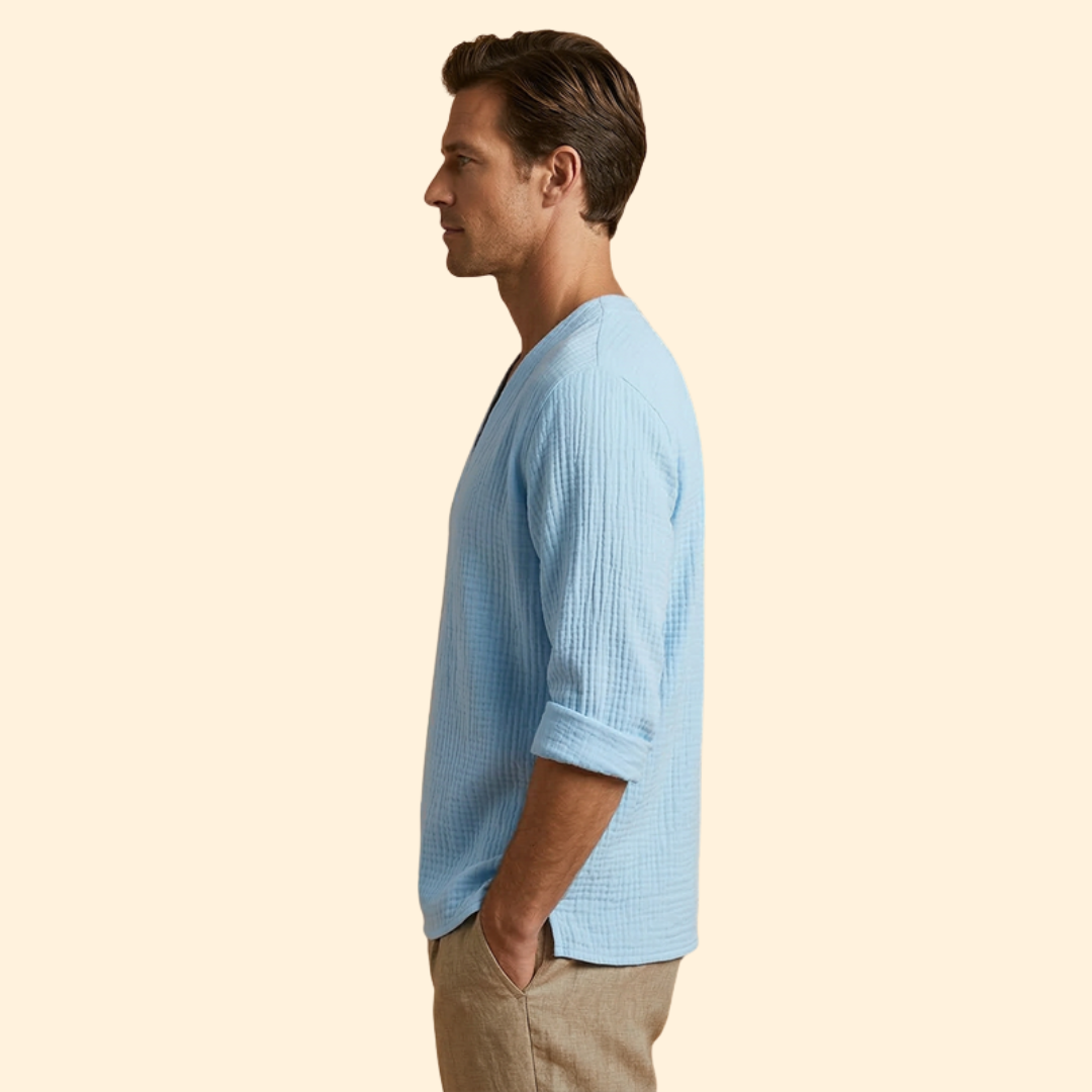 Men's V-Neck Loose Fit Shirt