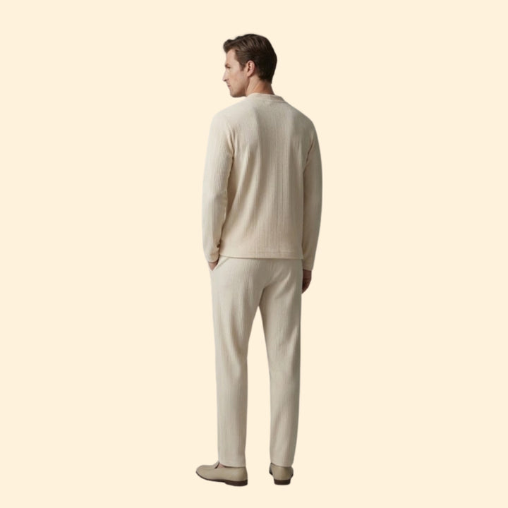 Men's V-Neck Trousers Set