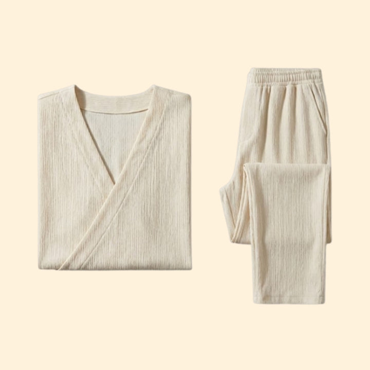 Men's V-Neck Trousers Set