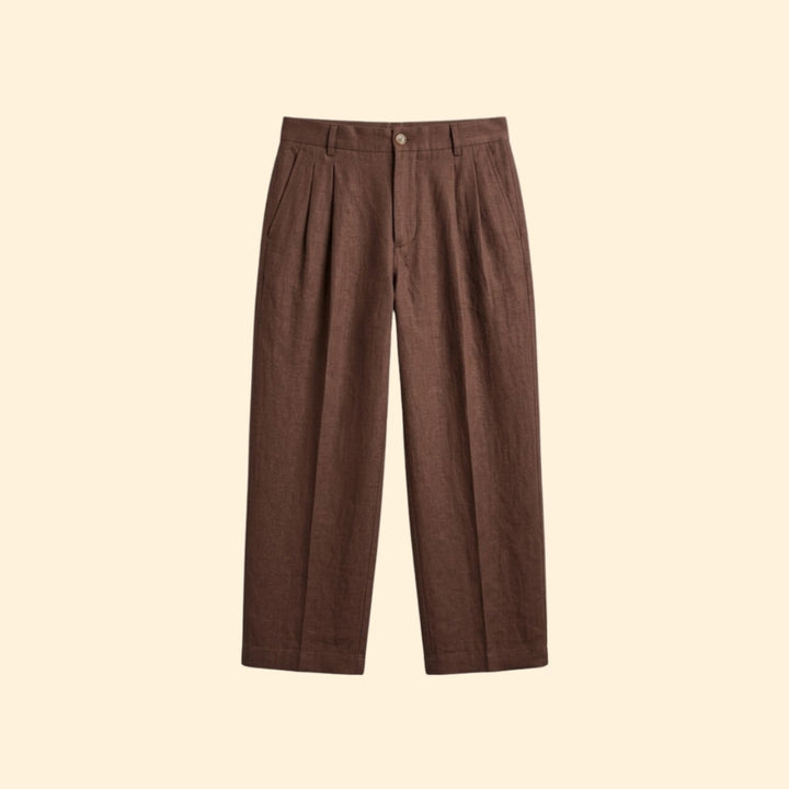 Men's Wide Linen Trousers