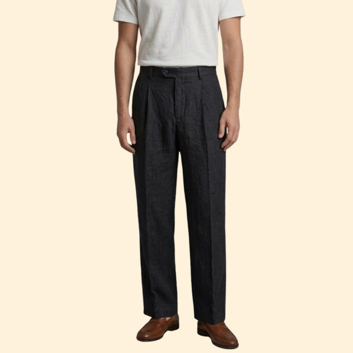 Men's Wide Linen Trousers
