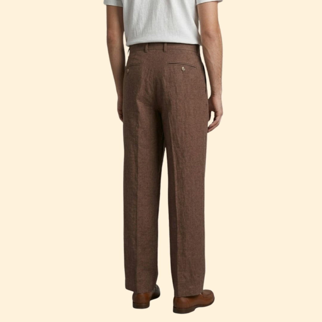 Men's Wide Linen Trousers