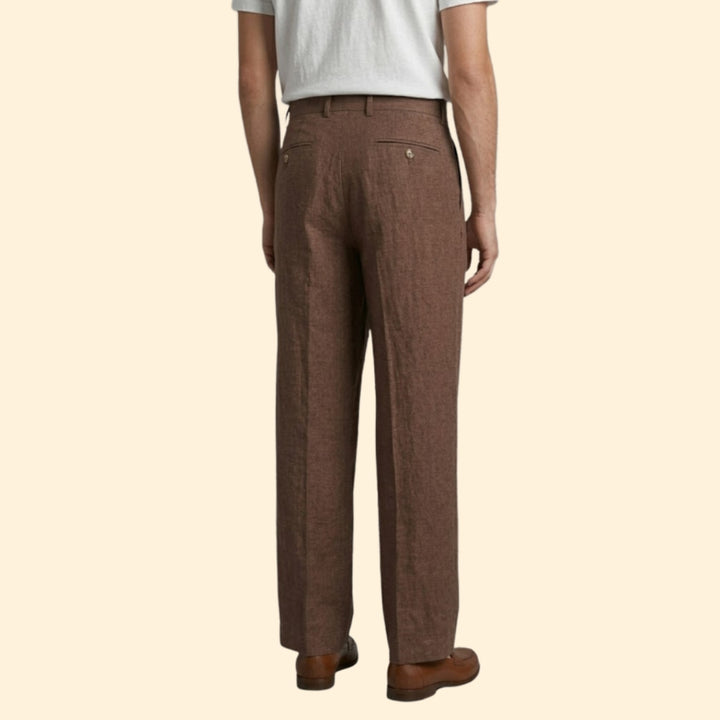 Men's Wide Linen Trousers