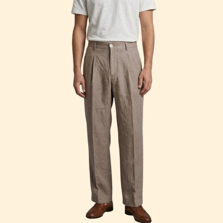 Men's Wide Linen Trousers