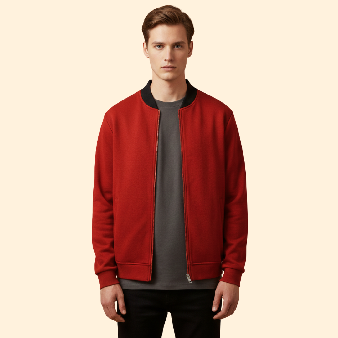 Men’s Zip Front Bomber Jacket