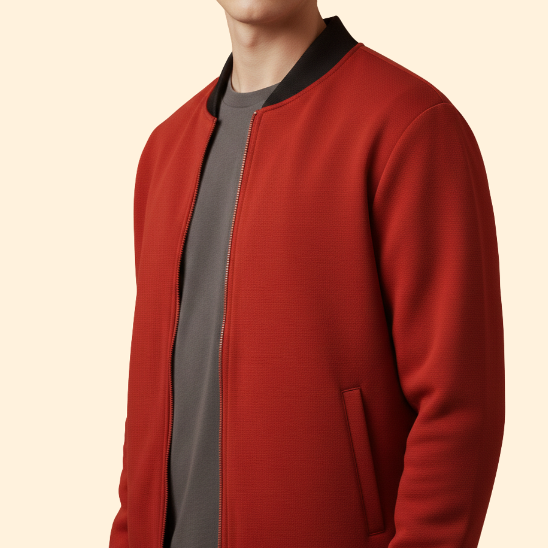 Men’s Zip Front Bomber Jacket