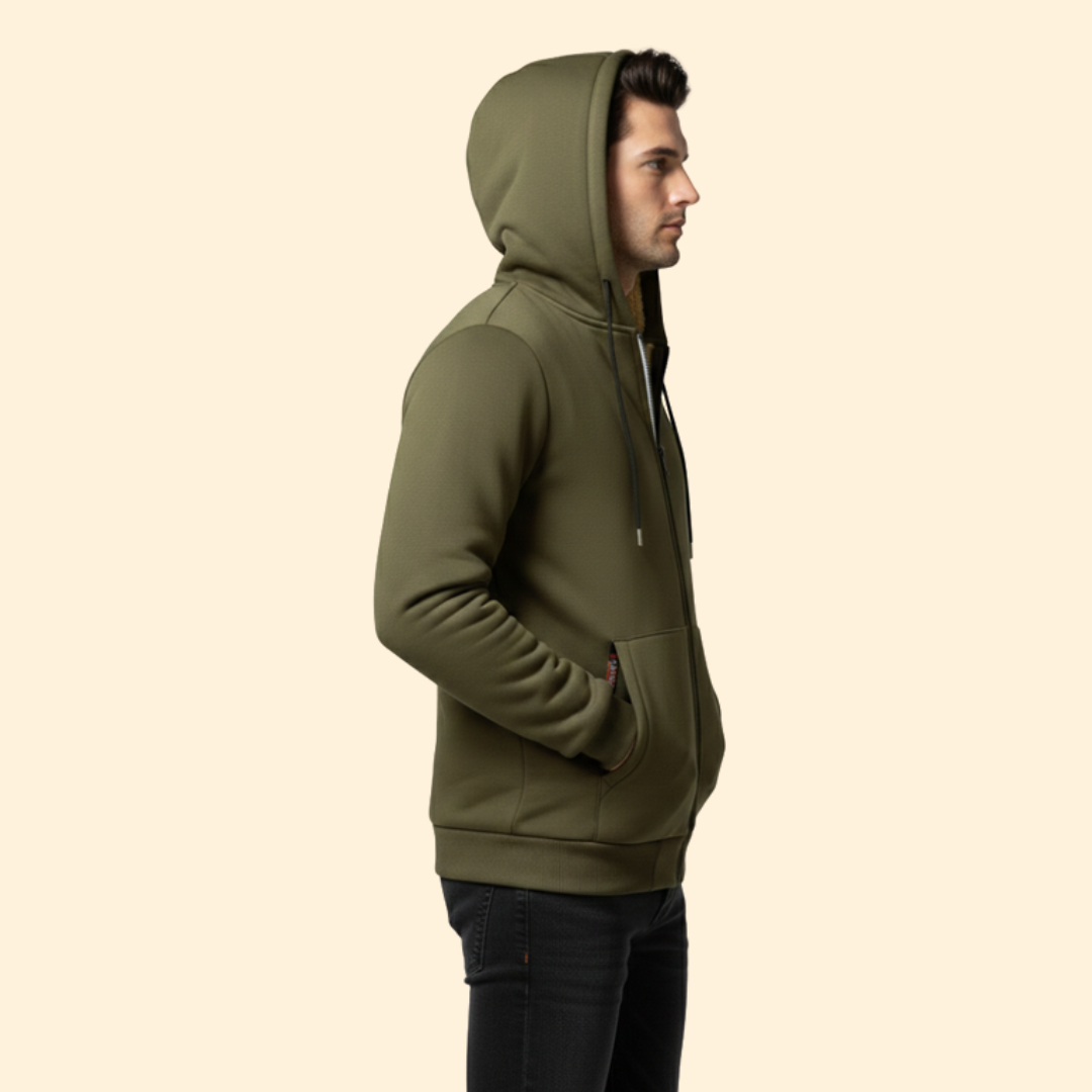 Men’s Zip Front Hooded Jacket