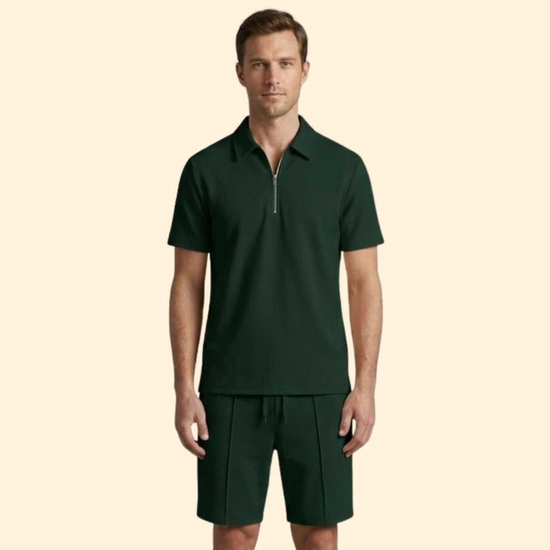 Men's Zip Shirt & Shorts