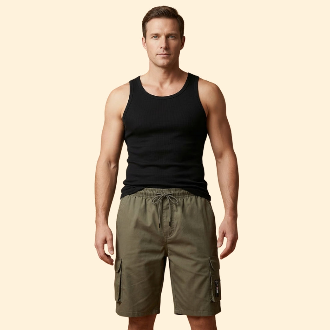 Men's Zippered Cargo Shorts