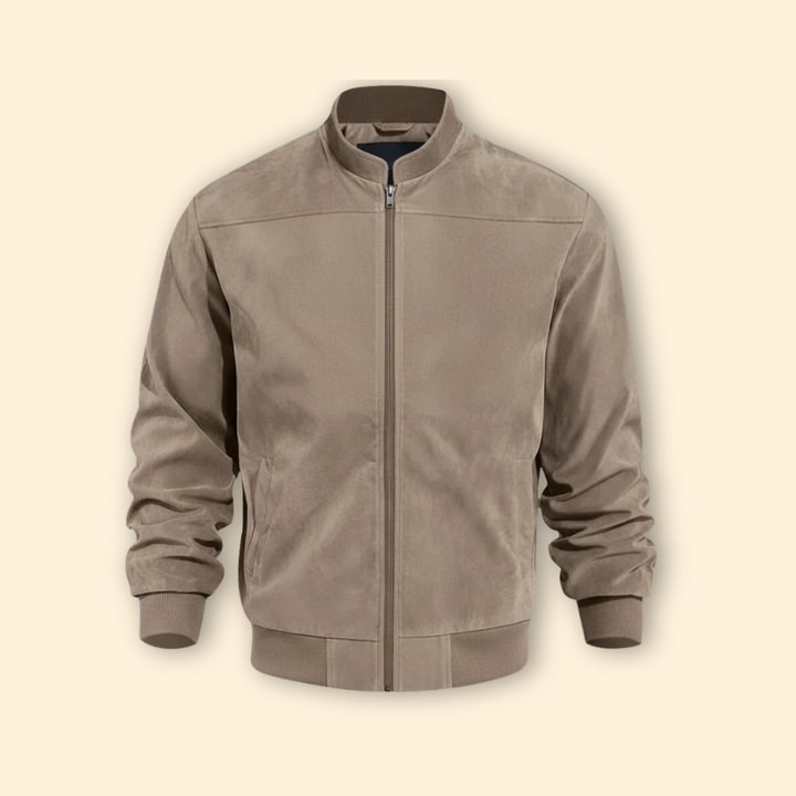 Men’s Classic Suede Bomber Jacket