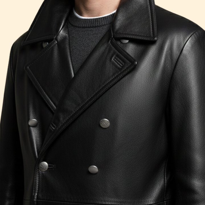 Men’s Long Double-Breasted Coat