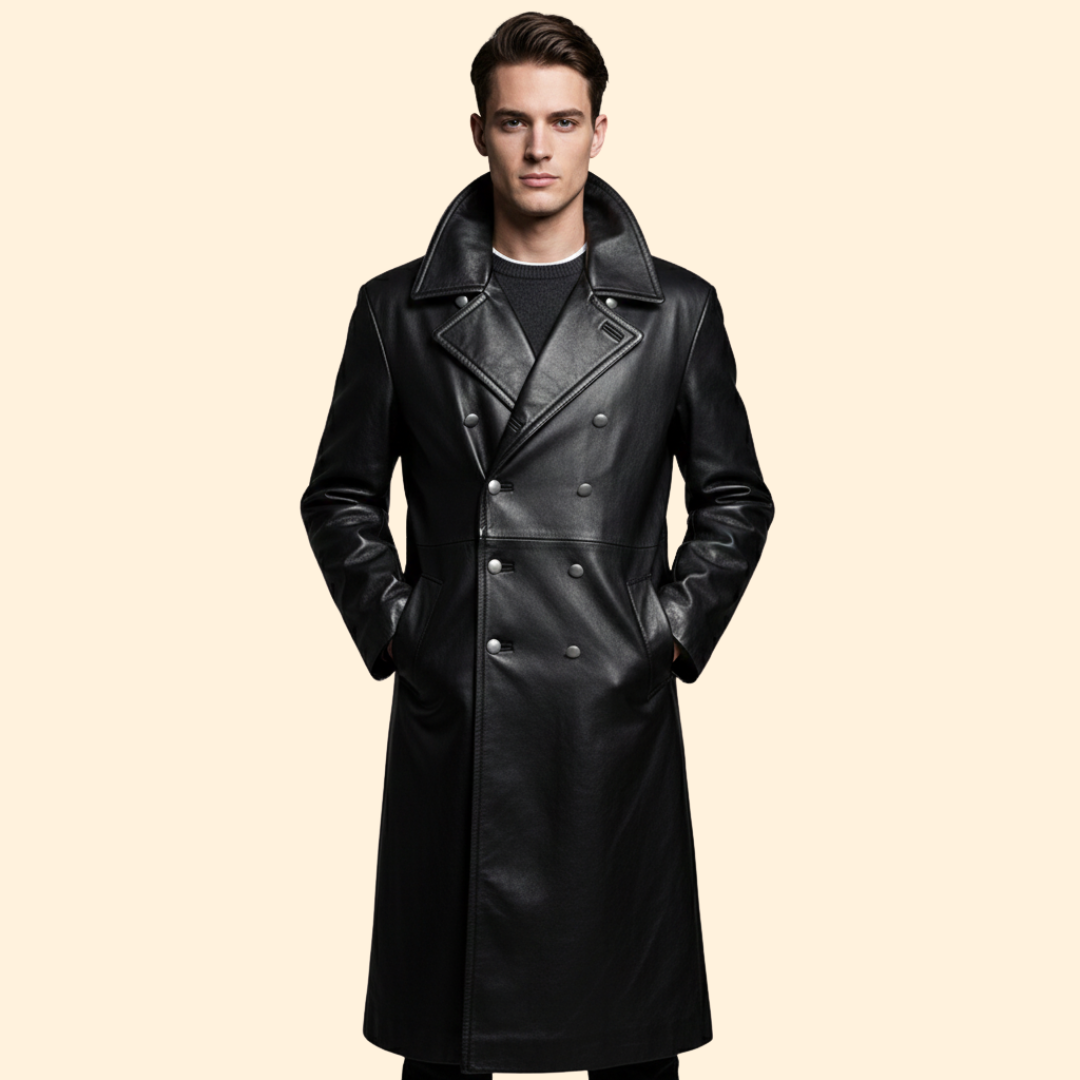 Men’s Long Double-Breasted Coat