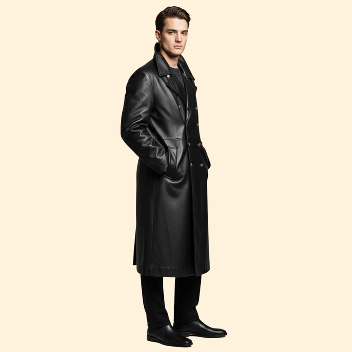 Men’s Long Double-Breasted Coat