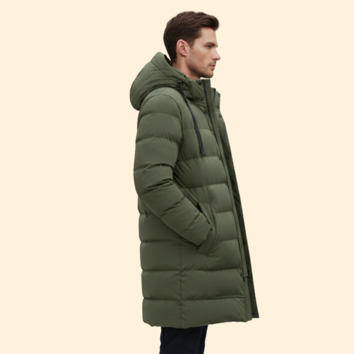 Men’s Long Quilted Coat