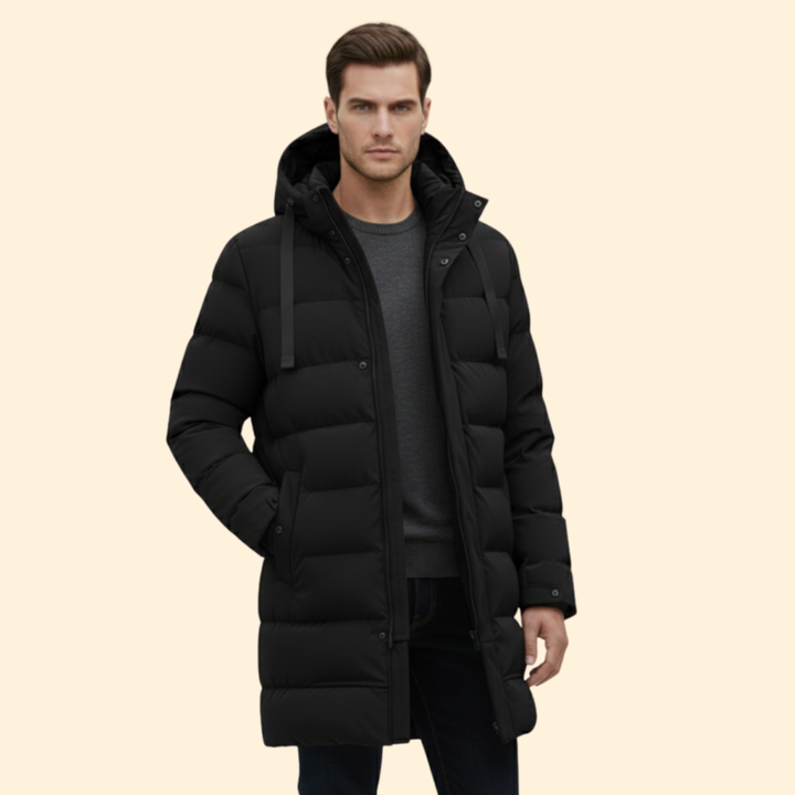 Men’s Long Quilted Coat