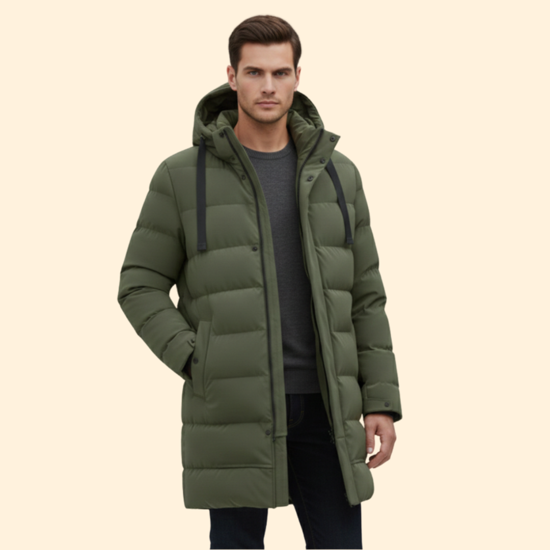 Men’s Long Quilted Coat