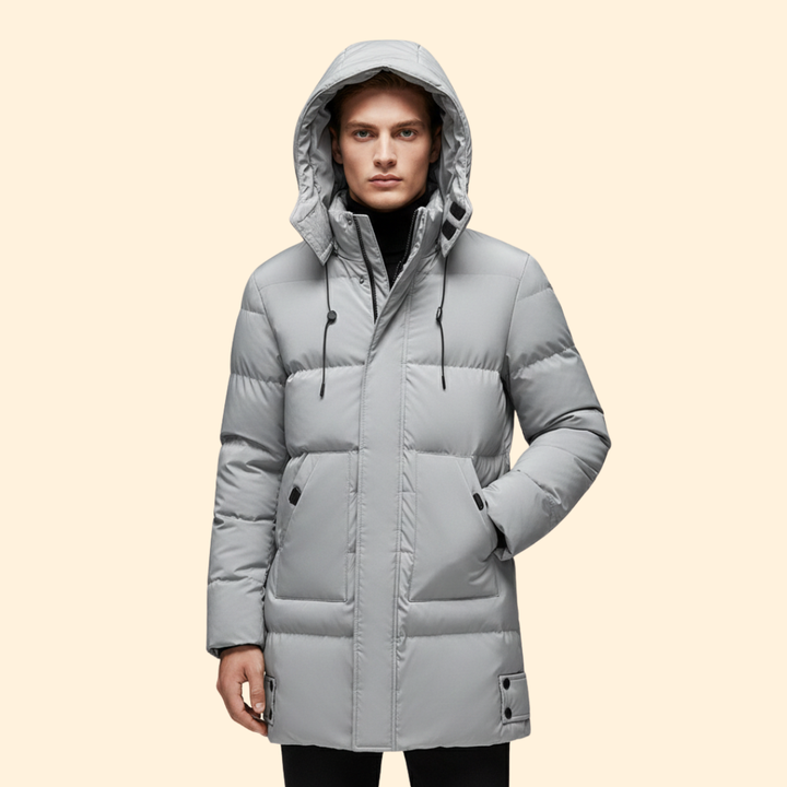 Men's Puffer Jacket with Hood