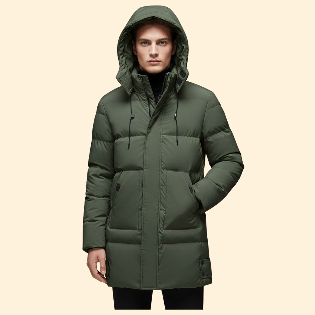 Men's Puffer Jacket with Hood
