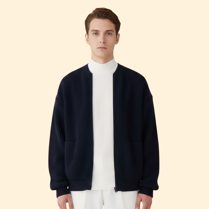 Men’s Ribbed Cotton Bomber Jacket