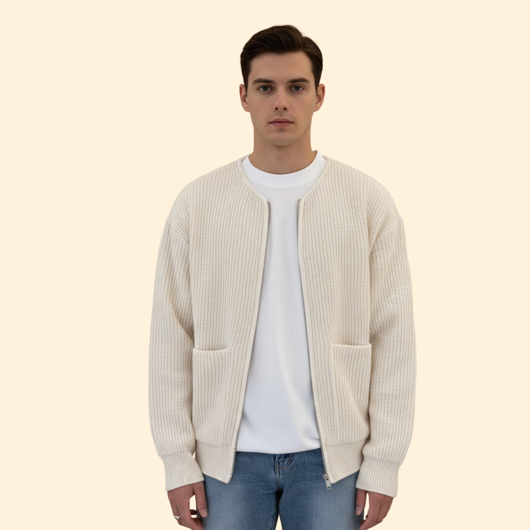 Men’s Ribbed Cotton Bomber Jacket