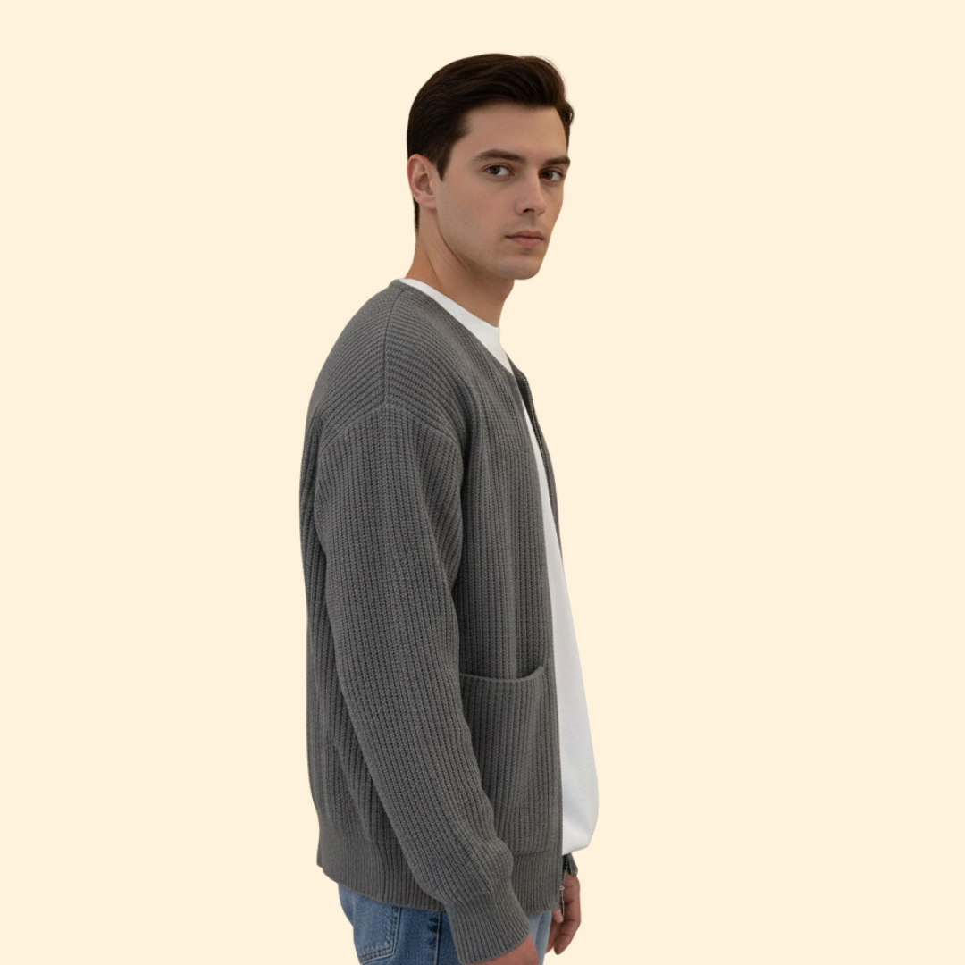 Men’s Ribbed Cotton Bomber Jacket