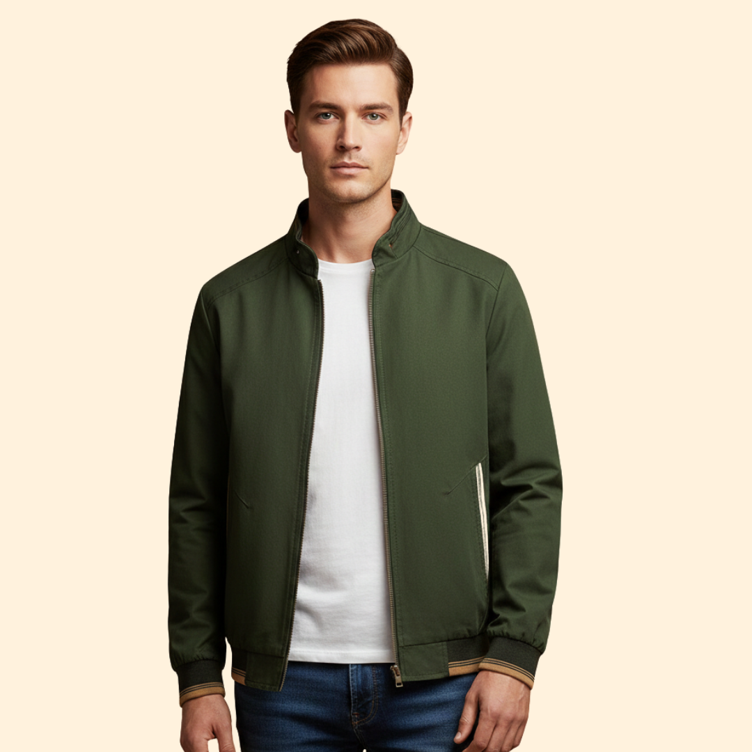 Men’s Stand Collar Bomber Jacket
