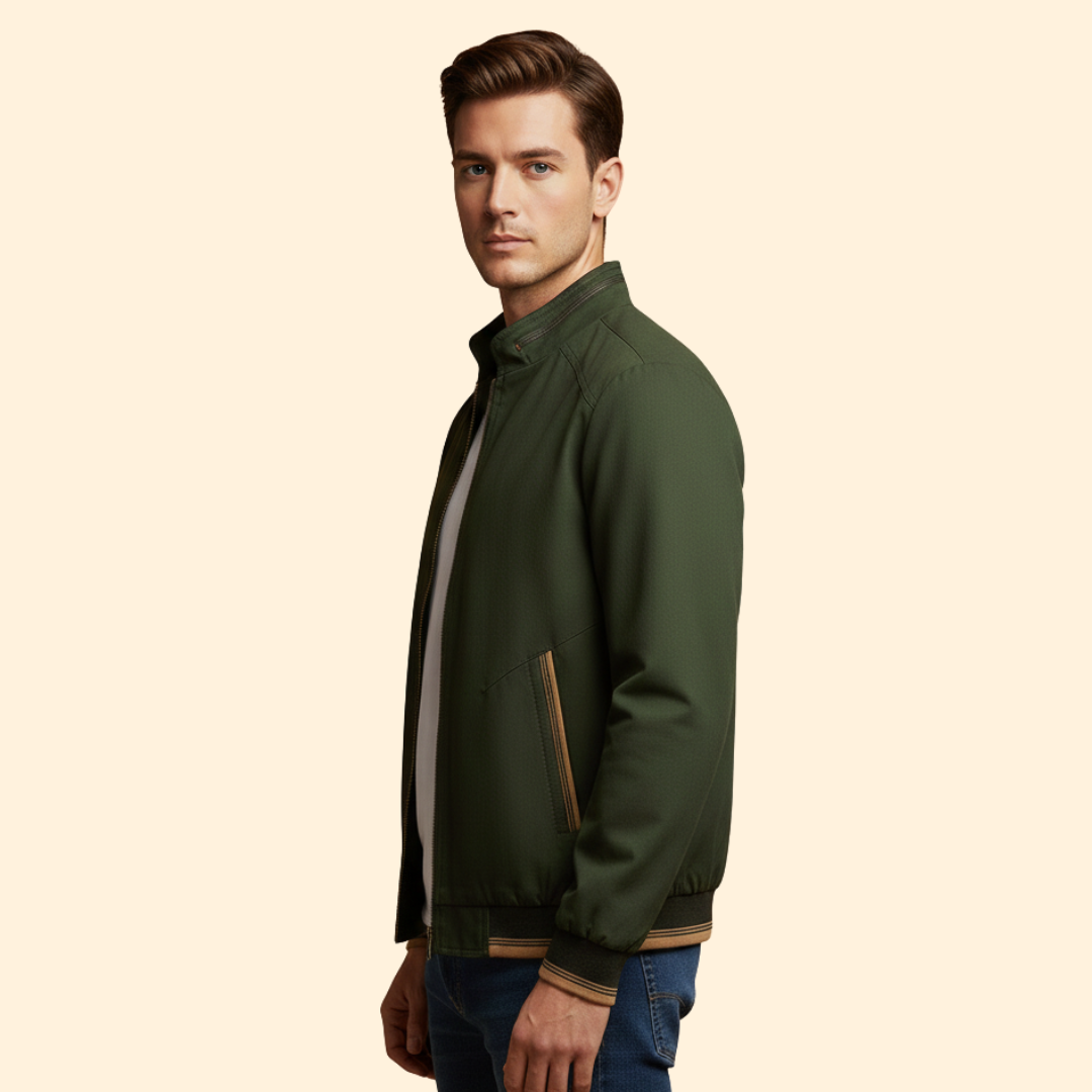 Men’s Stand Collar Bomber Jacket