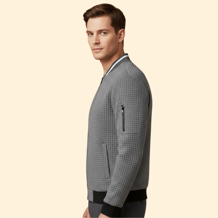 Men’s Textured Bomber Jacket