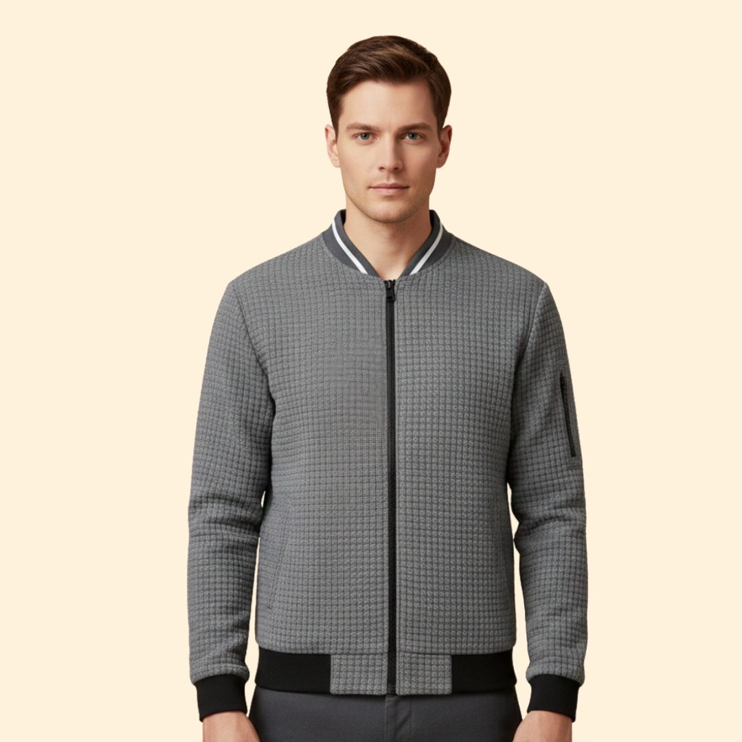 Men’s Textured Bomber Jacket