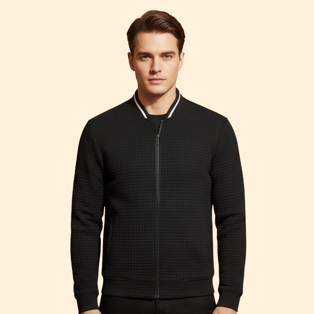 Men’s Textured Bomber Jacket