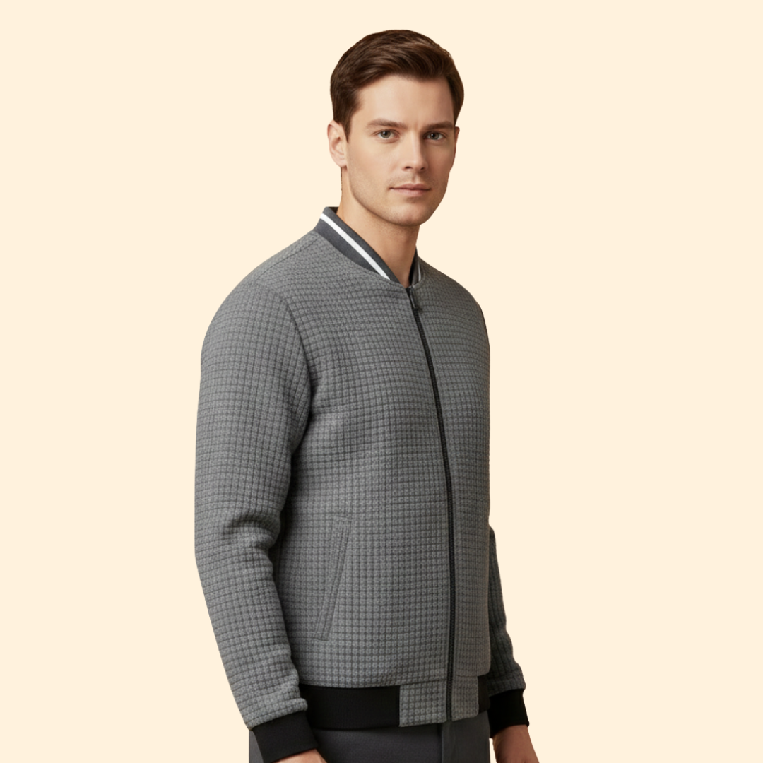 Men’s Textured Bomber Jacket