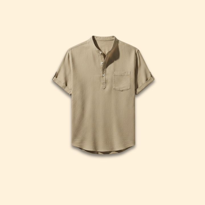 Men's Casual Button-Up T-shirt