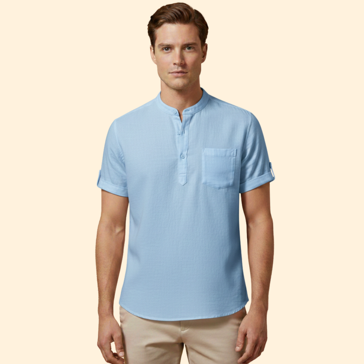 Men's Casual Button-Up T-shirt
