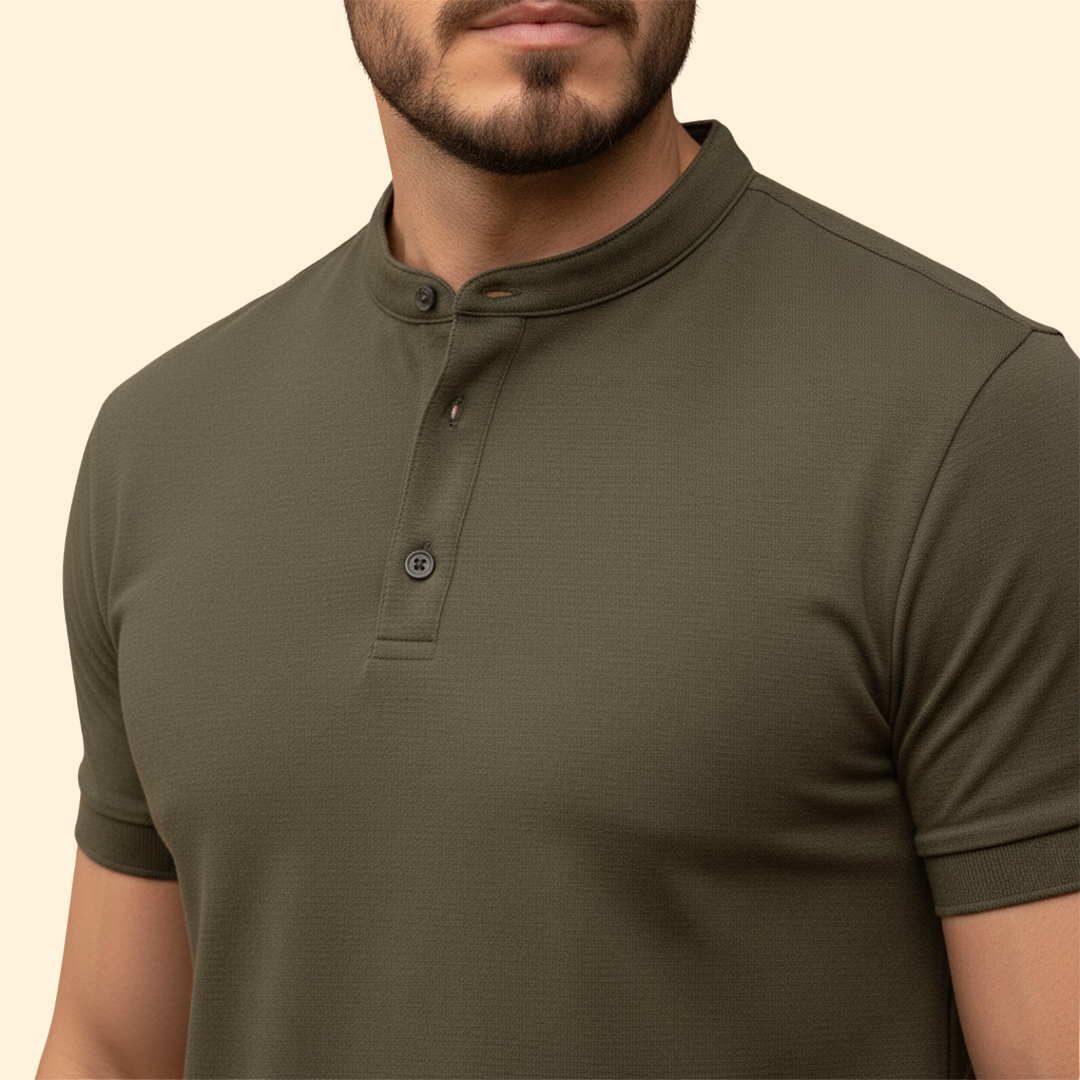 Men's Classic Henley Polo